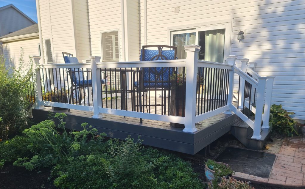 Deck re-surface using Trex composite in clam shell.