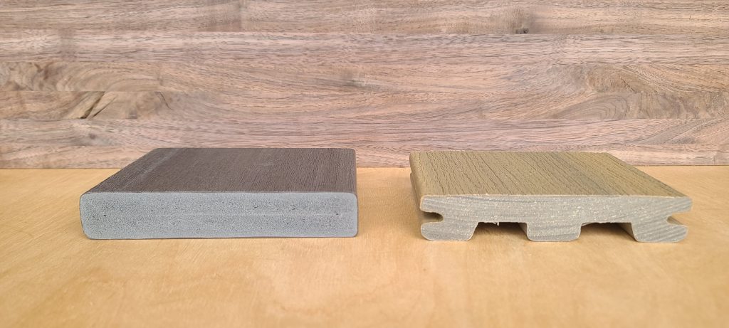 Composite decking samples